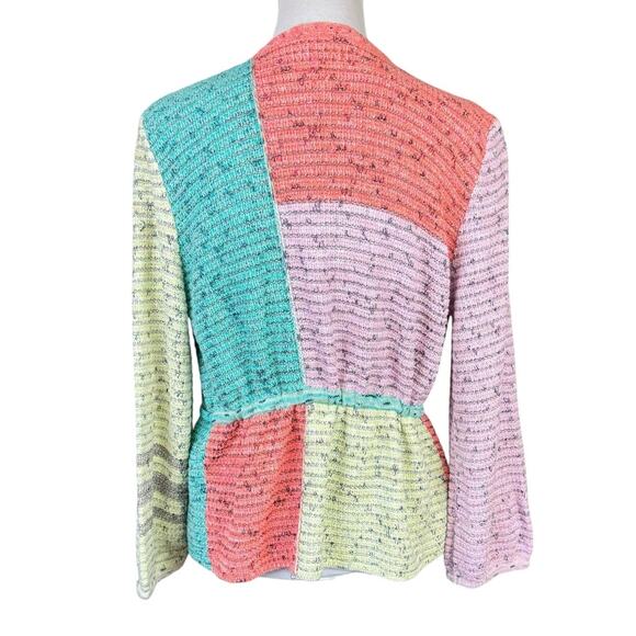 Nic + Zoe NWT Color Crush Wrap Around Tie Knit Cardigan Sweater - Picture 4 of 13